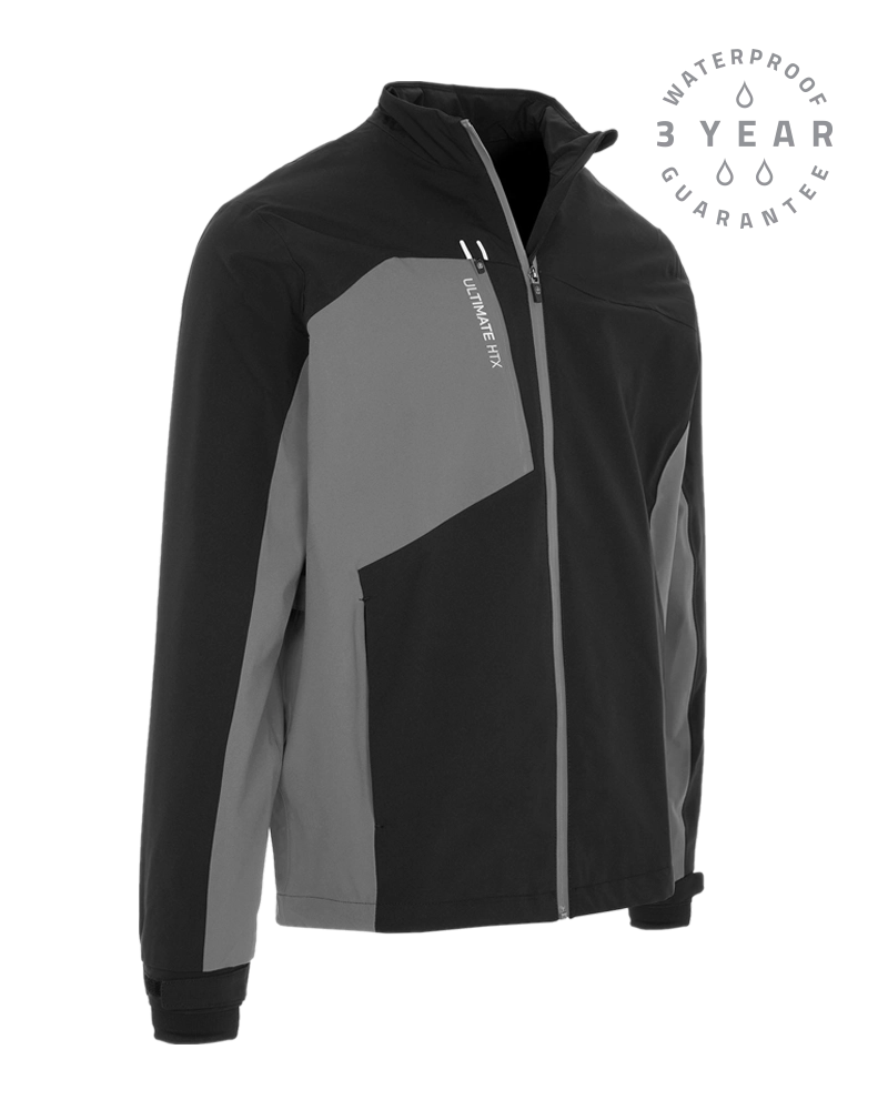 ProQuip Ultimate HTX waterproof golf jacket with a three year guarantee