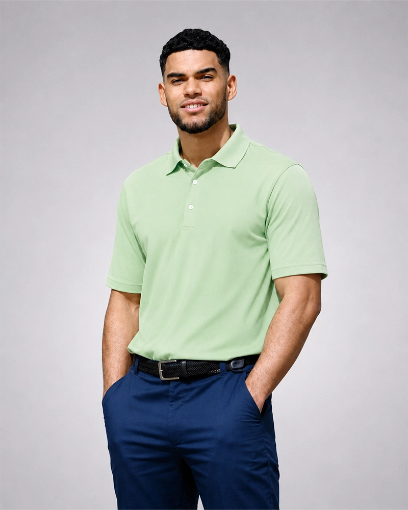 ProQuip PQGPS-04 PRO-TECH Plain Polo Shirt - Mint Green